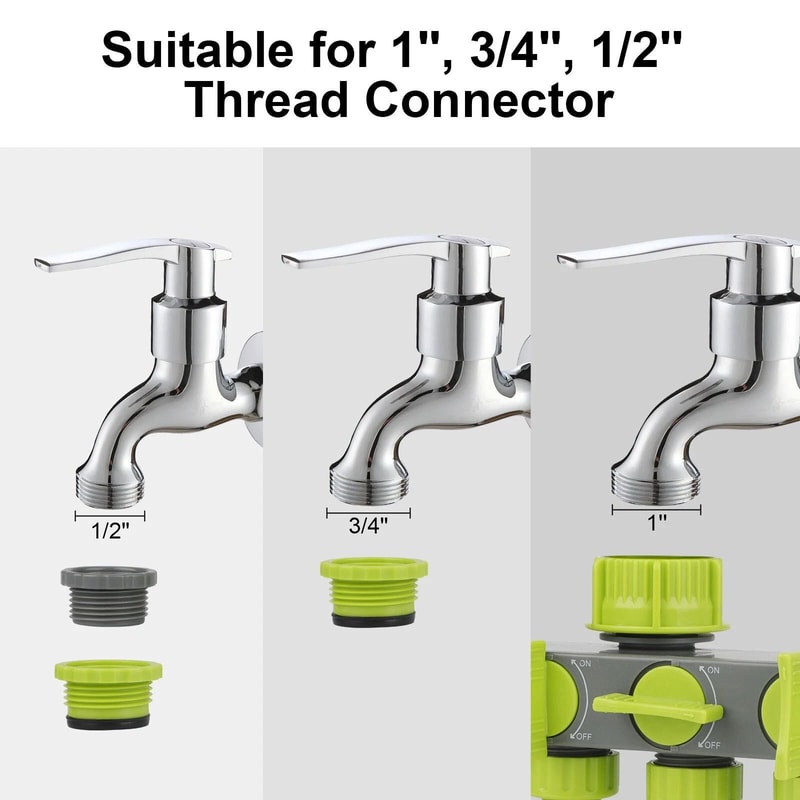 Garden Hose Splitter With Individual Control Valves For Faucet Water Pipe Connection 2