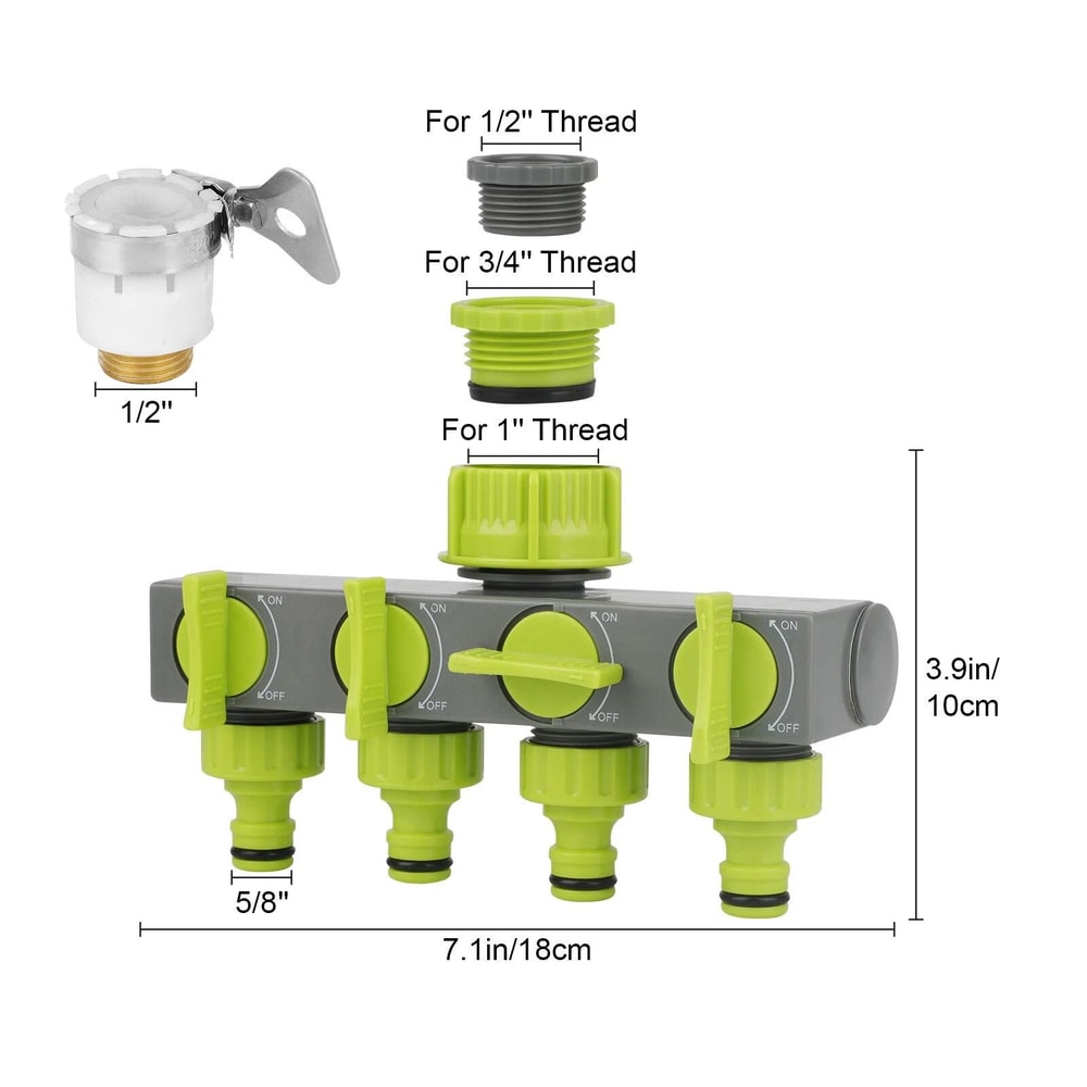 Garden Hose Splitter With Individual Control Valves For Faucet Water Pipe Connection 4