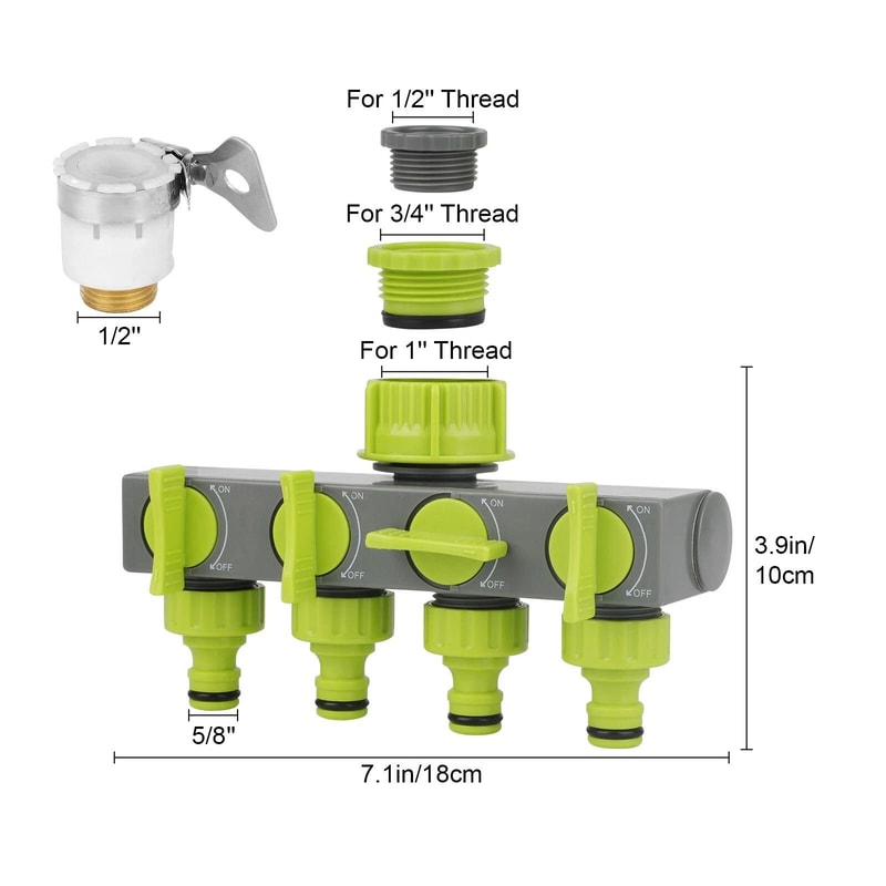 Garden Hose Splitter With Individual Control Valves For Faucet Water Pipe Connection 4