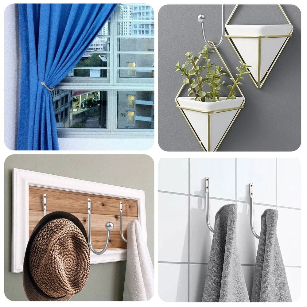 Durable WallMounted Curtain Holdback Set For Home Decor Elegant Drapery Holder 0
