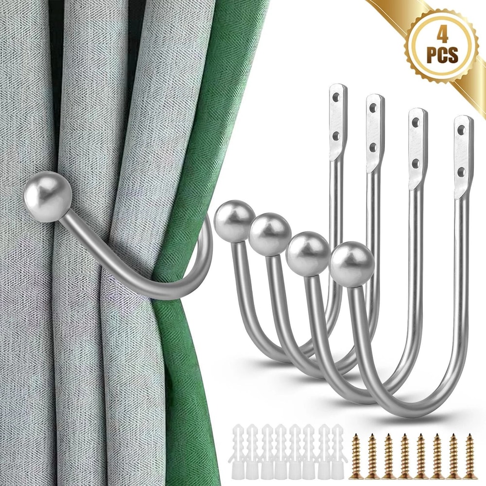 Durable WallMounted Curtain Holdback Set For Home Decor Elegant Drapery Holder 5