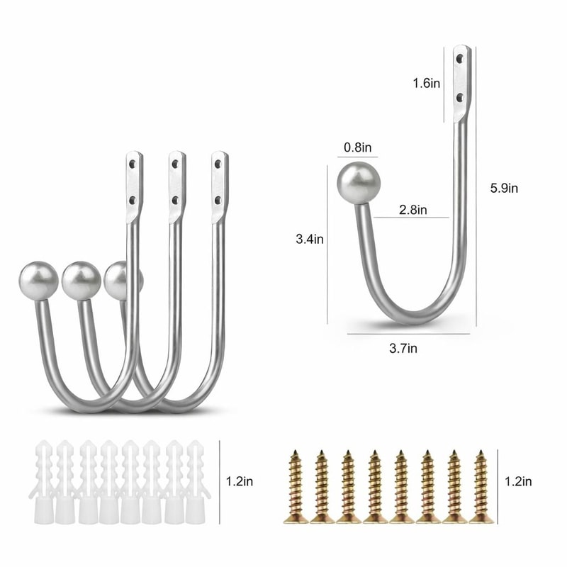 Durable WallMounted Curtain Holdback Set For Home Decor Elegant Drapery Holder 4