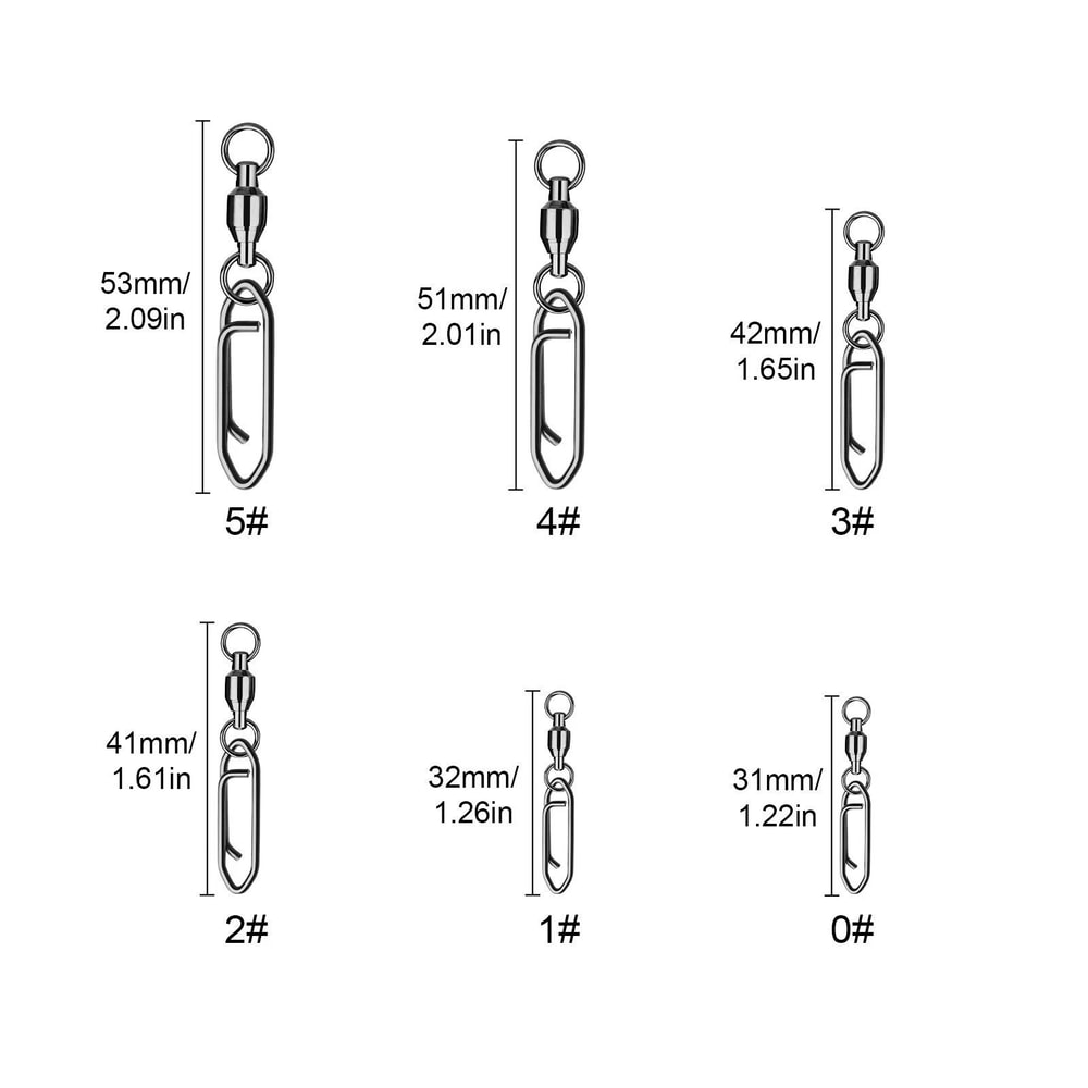 Stainless Steel Fishing Swivels With Coast Lock Snaps For Smooth Casting Easy Attachment 5