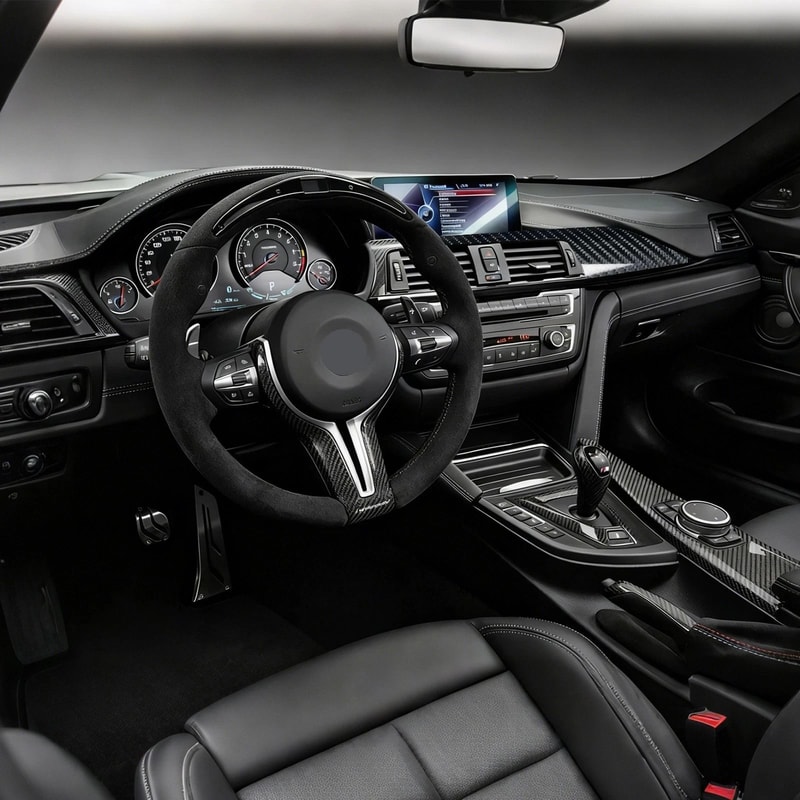 High Gloss Carbon Fiber Vinyl Wrap Film Waterproof DIY PVC Film For Car Motorcycle 3