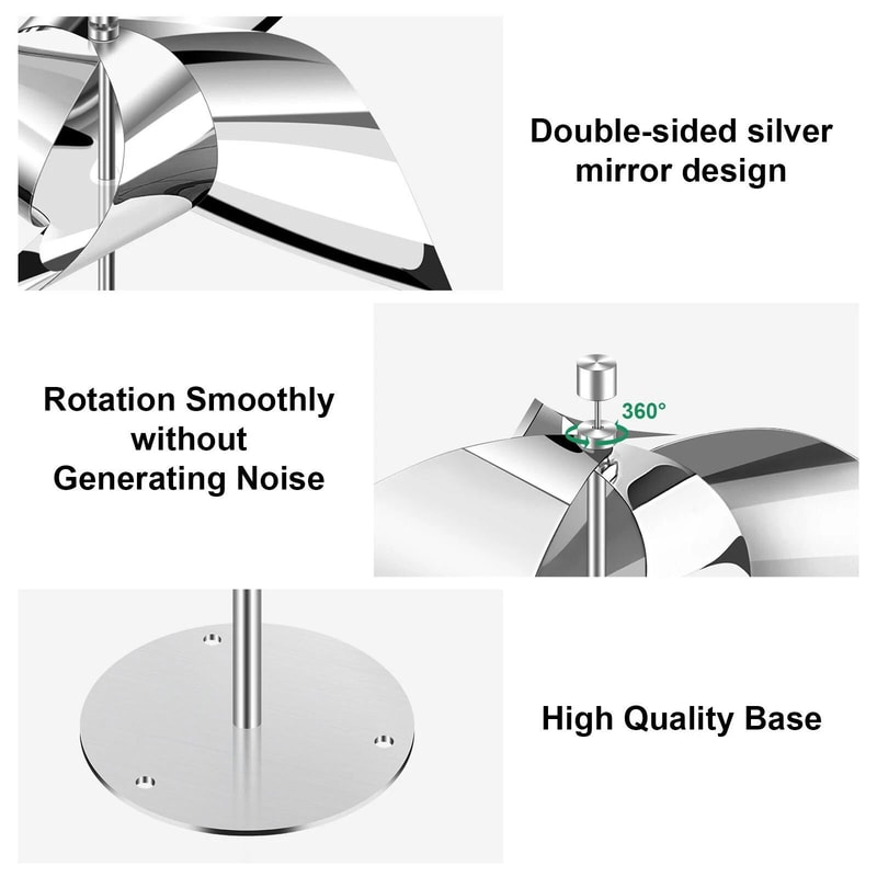 Reflective Wind Bird Repellent Spinners Silent Spinning Kites For Garden Yard Protection 4