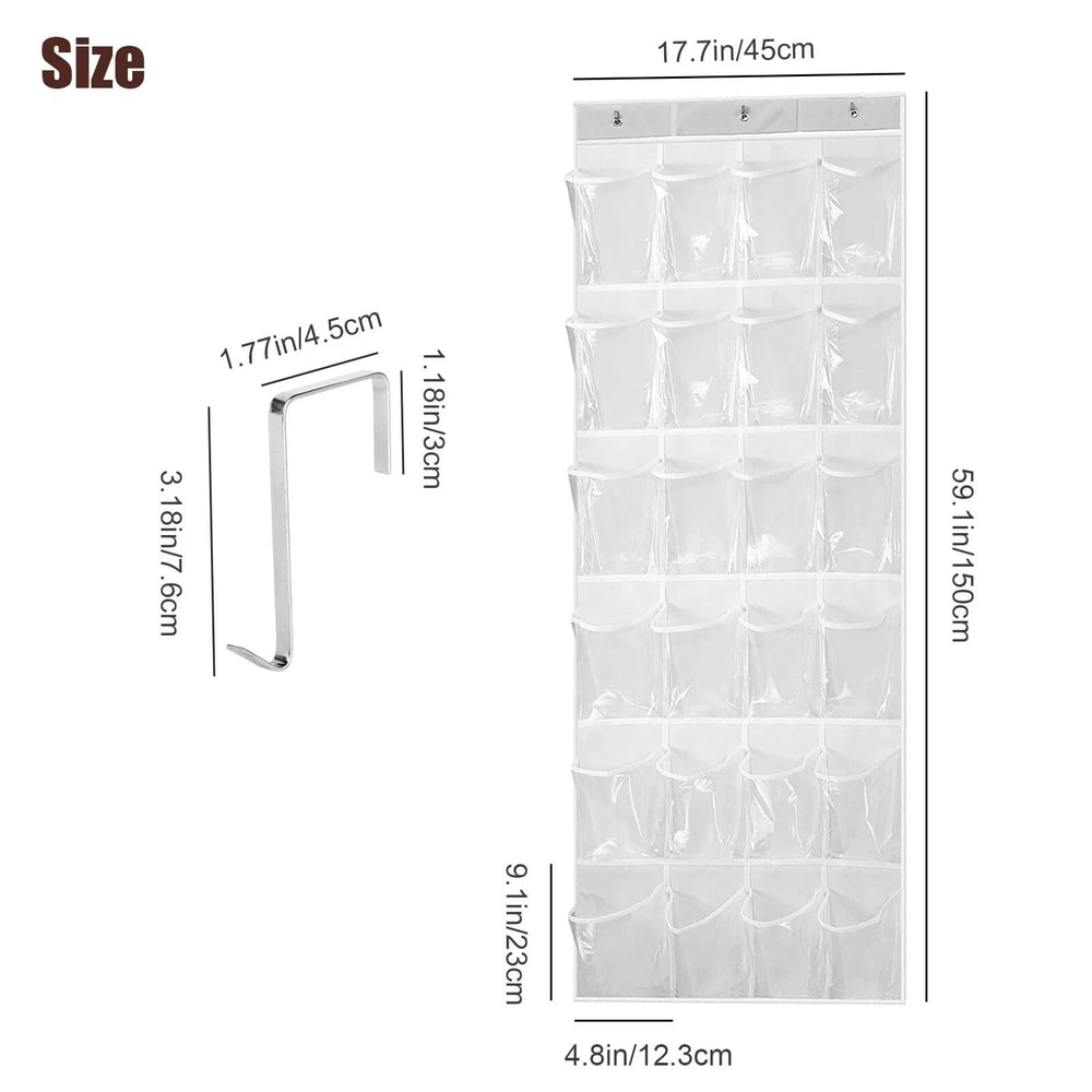 Grids Over Door Shoe Organizer Rack Hanging Storage Holder For Shoes And Accessories 2