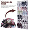Grids Over Door Shoe Organizer Rack Hanging Storage Holder For Shoes And Accessories 4