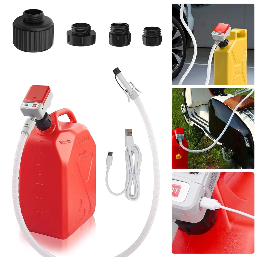 Automatic Fuel Transfer Pump AutoStop Battery Powered For Cars Engines Boats 4