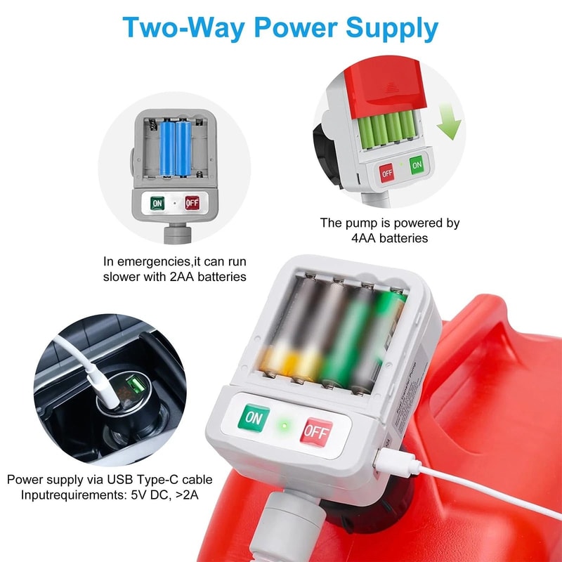 Automatic Fuel Transfer Pump AutoStop Battery Powered For Cars Engines Boats 5