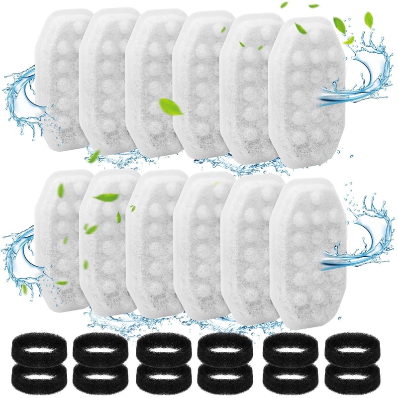 Pet Water Filter Sponges For Fountain Replacement Filters For Dogs Cats 5