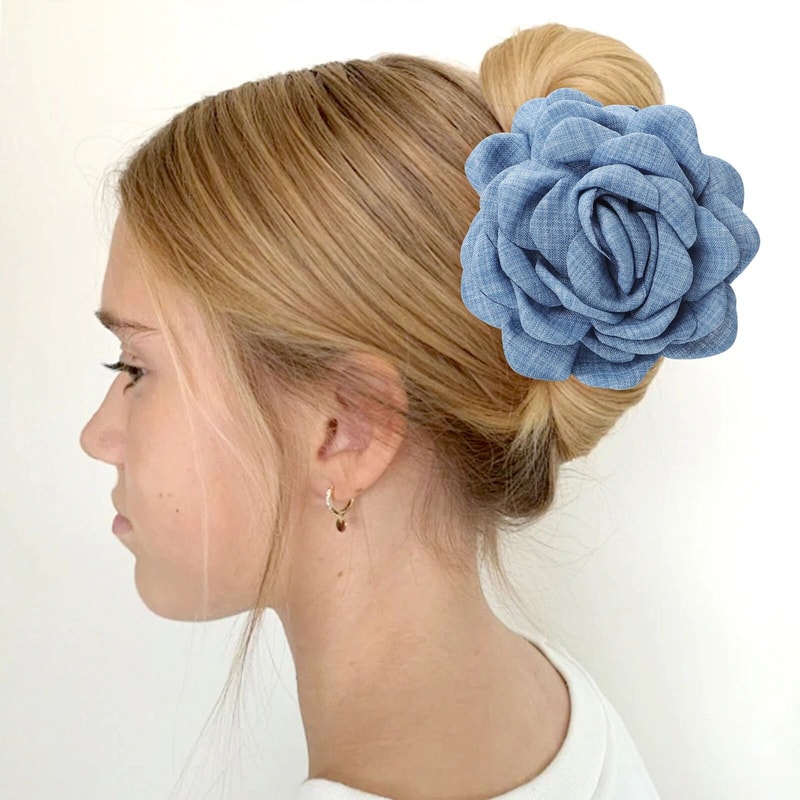 Rose Flower Nonslip Hair Claw Clips For Women Girls Elegant Sturdy Hair Accessories For All Hairs 0