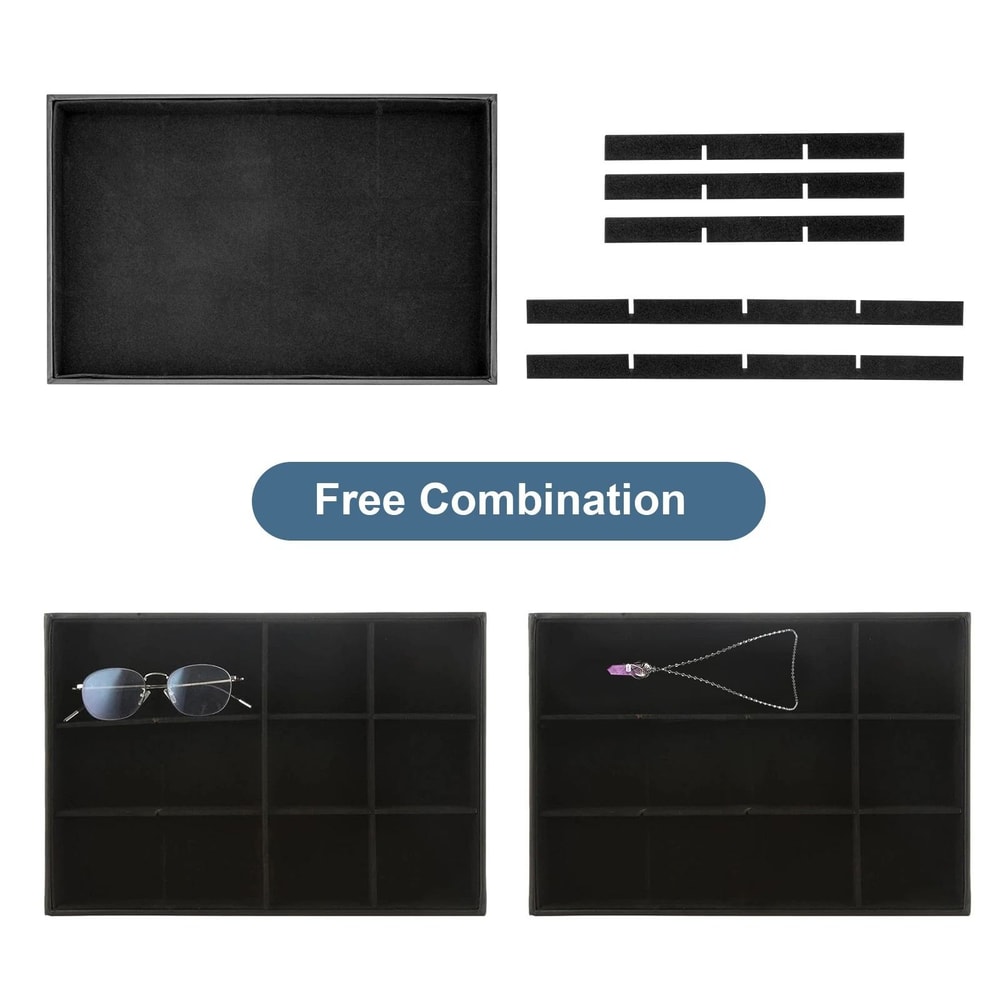 Jewelry Display Organizer Tray Grid Ring Earring Necklace Storage Box 1