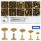 Complete Leather Rivets Kit With Metal Craft Rivets Double Caps For DIY Projects 5