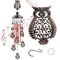 Large Owl Metal Wind Chimes Soothing Outdoor Garden Decor 0