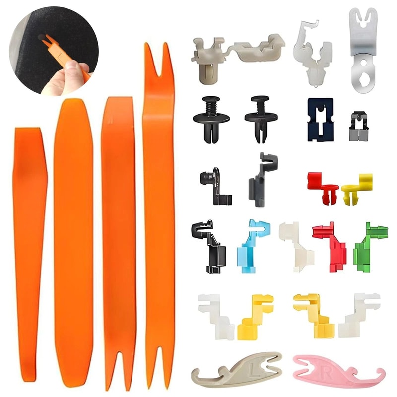 Car Door Lock Rod Clips Fastener Kit 5