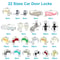Car Door Lock Rod Clips Fastener Kit 7