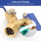 Brass Garden Hose Splitter With ShutOff Valves Dual Outlet Connector For Efficient Water Flow Cont 2