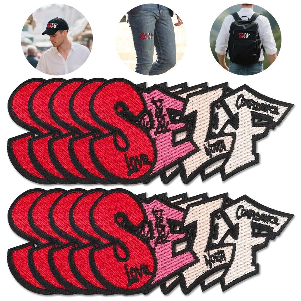 Embroidered Ironon Patches For Clothing Repair DIY Applique Set 7