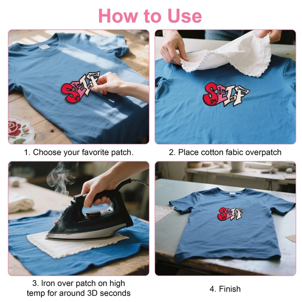 Embroidered Ironon Patches For Clothing Repair DIY Applique Set 3