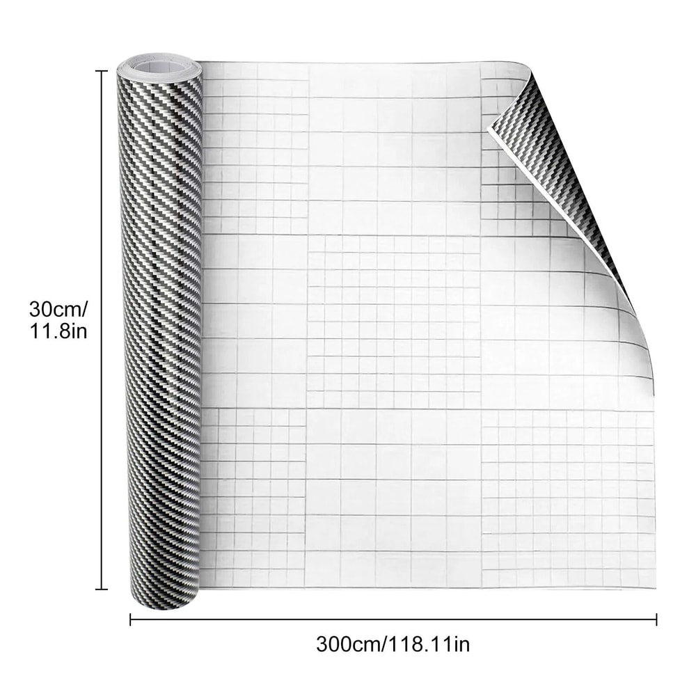 Glossy Carbon Fiber Vinyl Film Car Interior Wrap Sticker 2