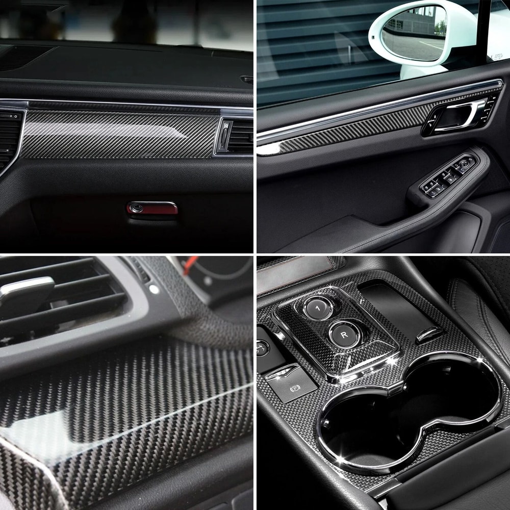 Glossy Carbon Fiber Vinyl Film Car Interior Wrap Sticker 3