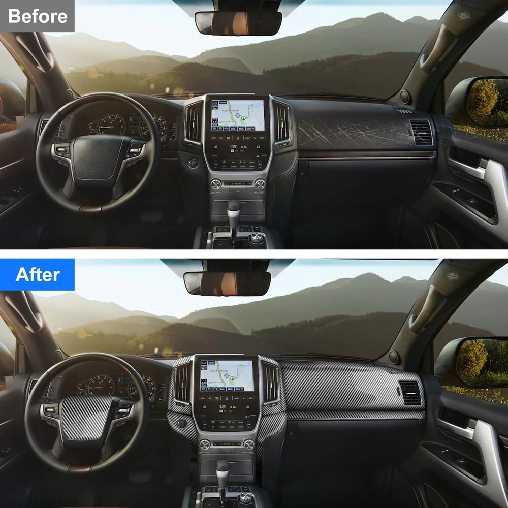 Glossy Carbon Fiber Vinyl Film Car Interior Wrap Sticker 4