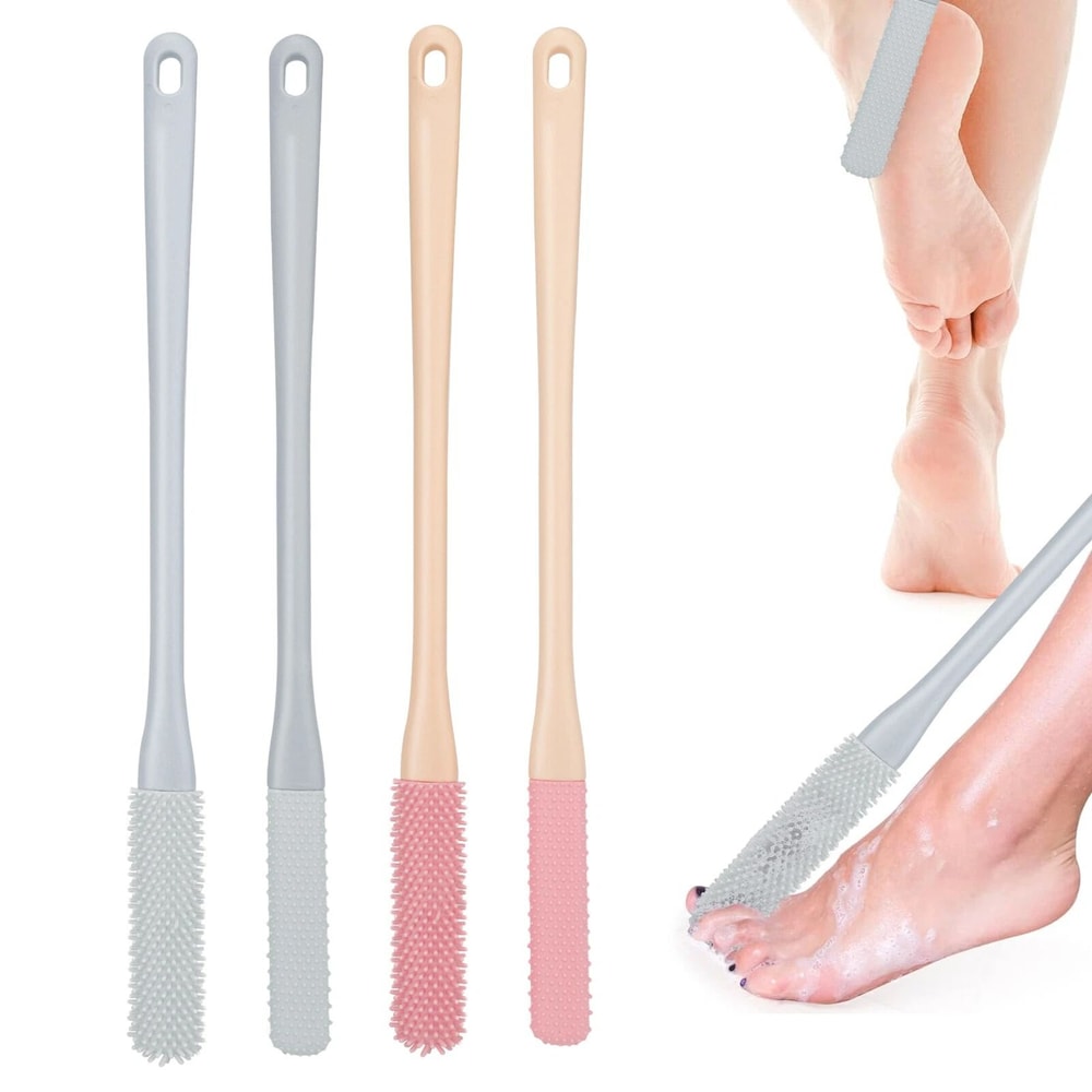 Toe Gap Cleaner Long Handle Silicone Foot Scrubber For Shower Perfect Foot Care Tool 4