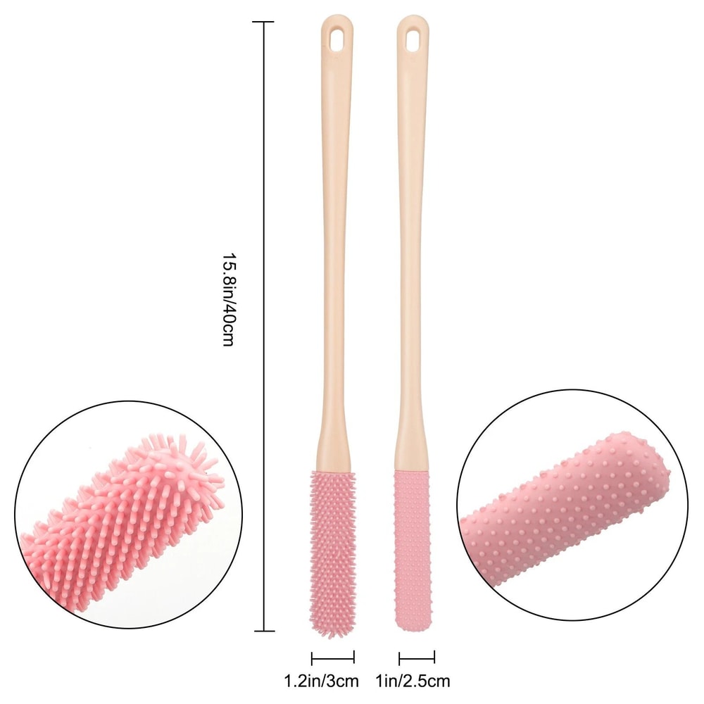 Toe Gap Cleaner Long Handle Silicone Foot Scrubber For Shower Perfect Foot Care Tool 3