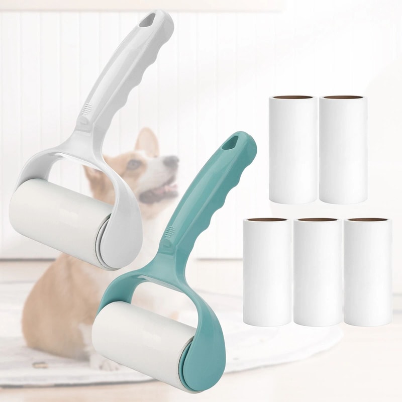 Extra Sticky Lint Roller With Handle Refill Rolls Pet Hair Remover For Clothes Furniture Carpets 5
