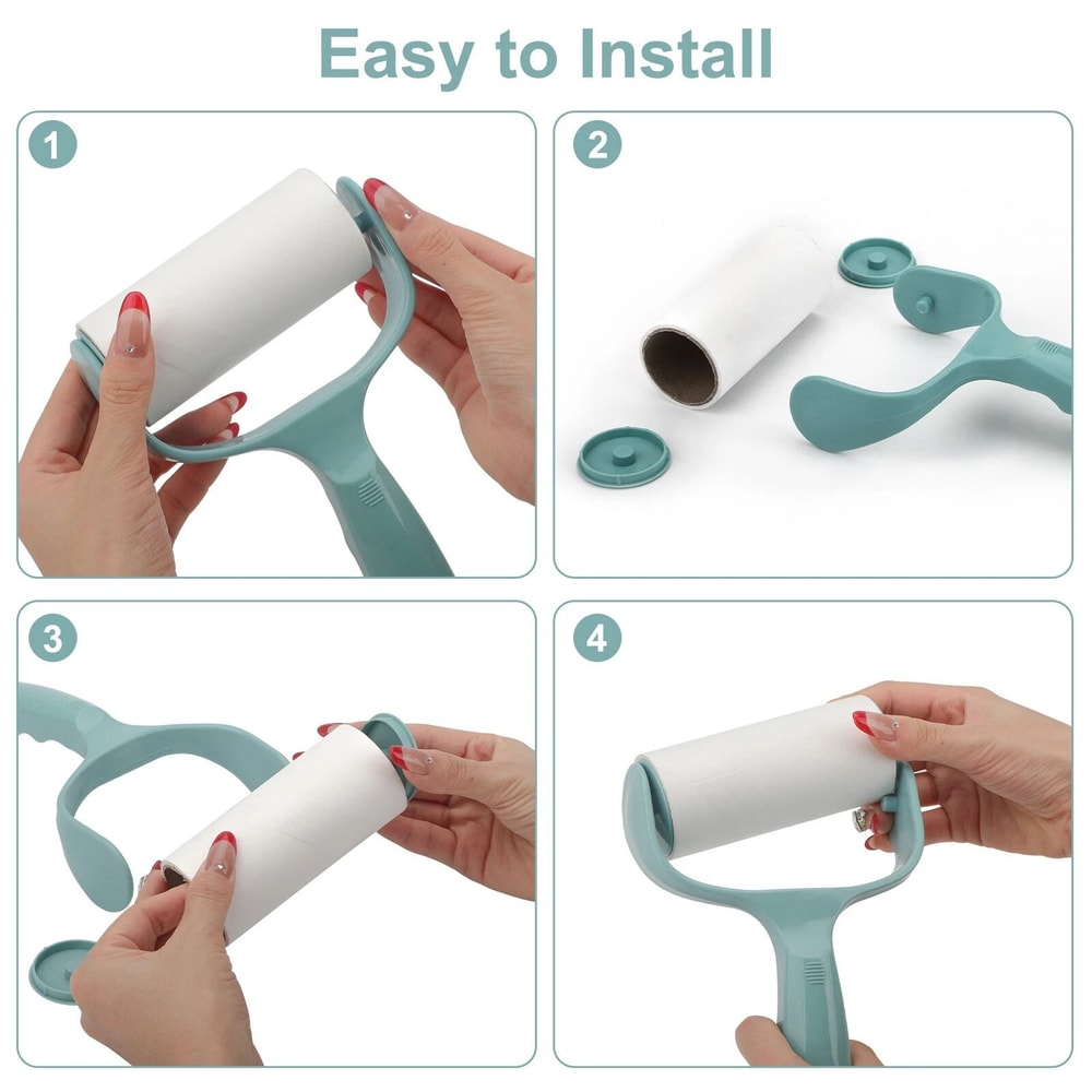 Extra Sticky Lint Roller With Handle Refill Rolls Pet Hair Remover For Clothes Furniture Carpets 3