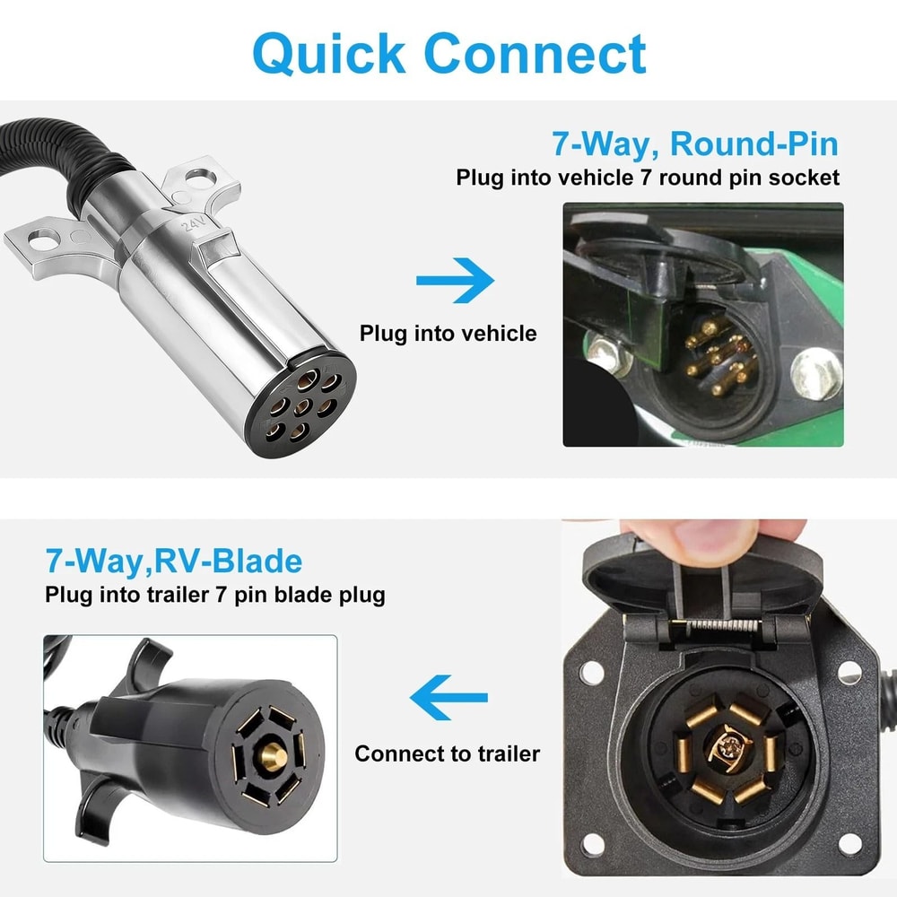 RV Blade Trailer Connector Plug For Semi Farm Vehicles 2