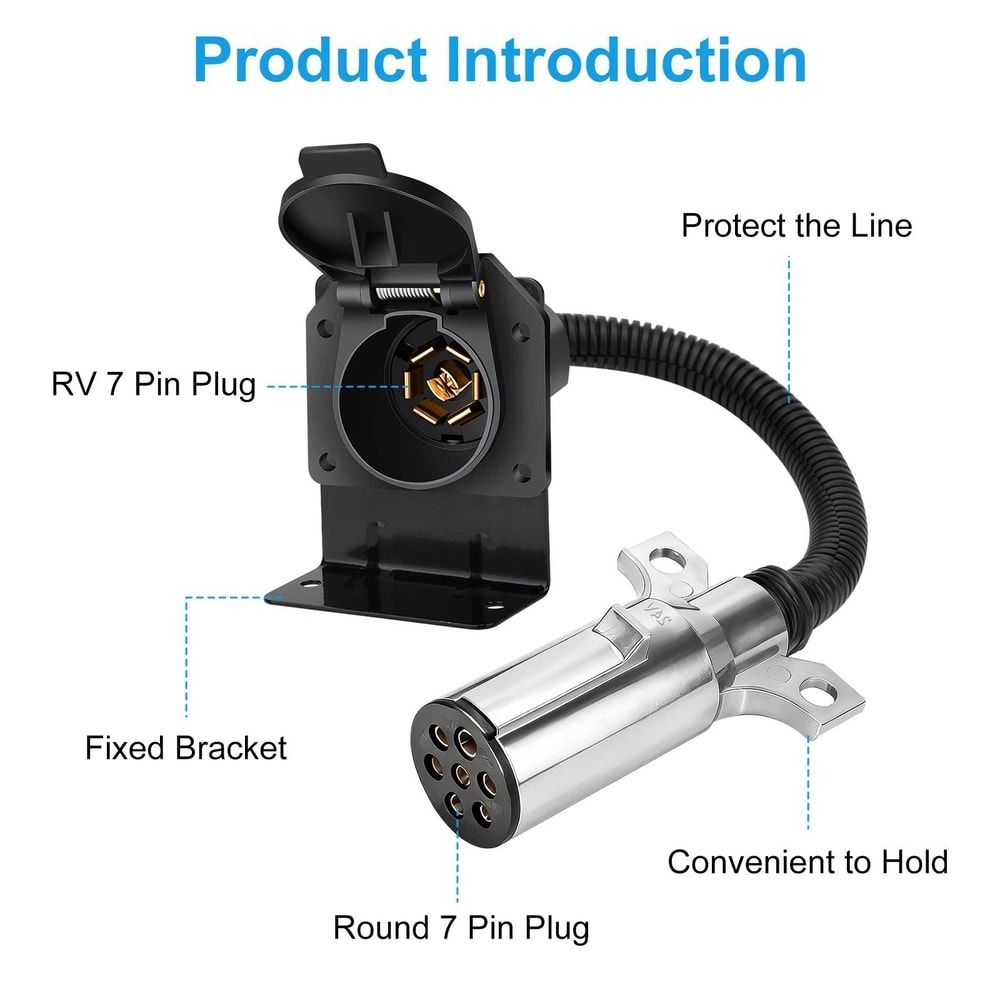 RV Blade Trailer Connector Plug For Semi Farm Vehicles 4