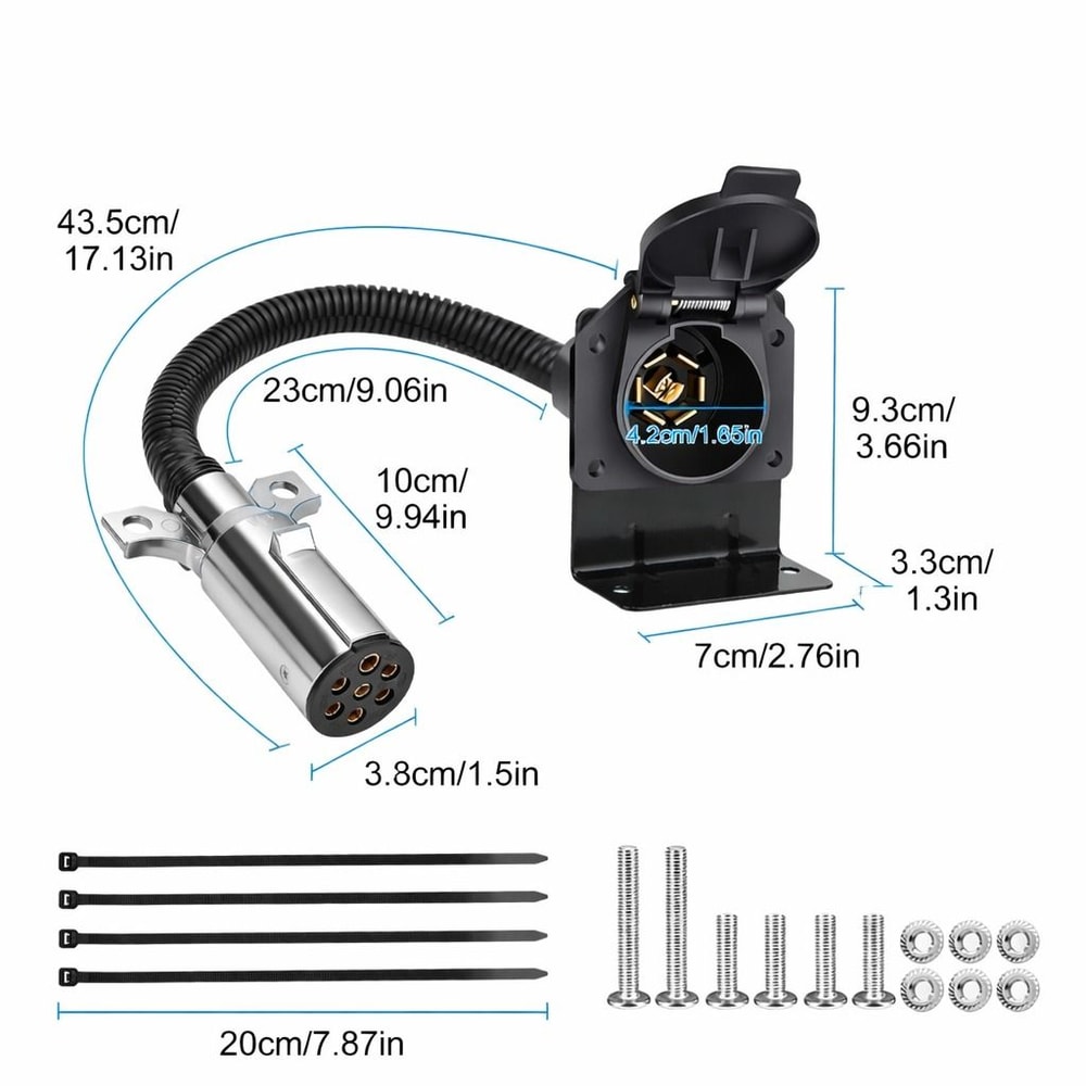 RV Blade Trailer Connector Plug For Semi Farm Vehicles 5