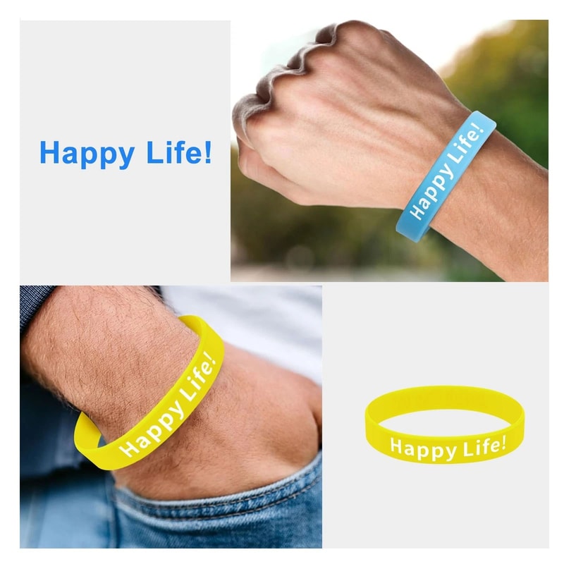 Multicolor Silicone Wristbands Inspirational Bracelets For Events Gifts 2