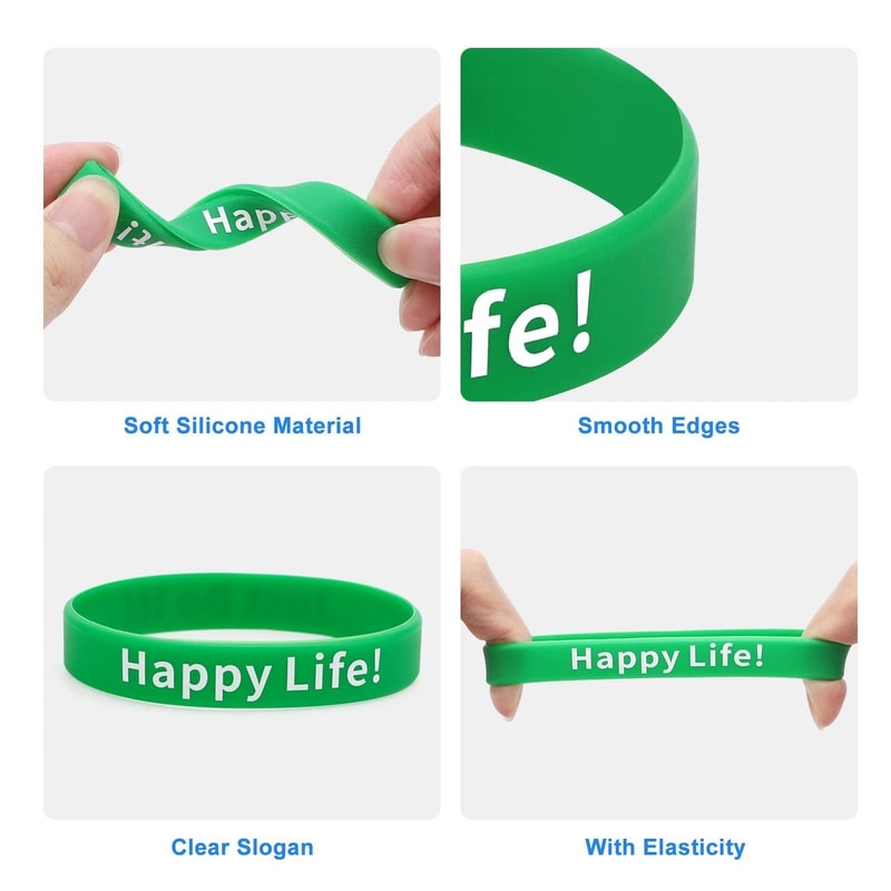 Multicolor Silicone Wristbands Inspirational Bracelets For Events Gifts 1