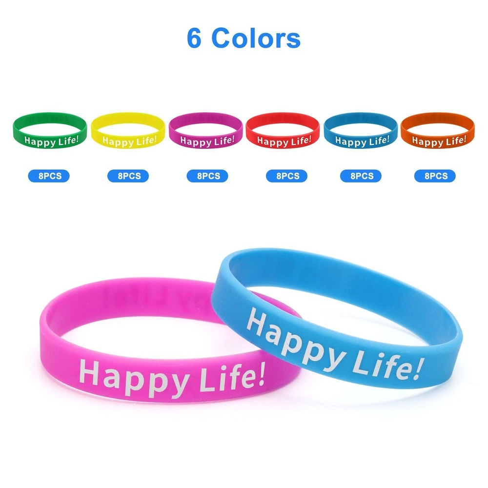 Multicolor Silicone Wristbands Inspirational Bracelets For Events Gifts 5