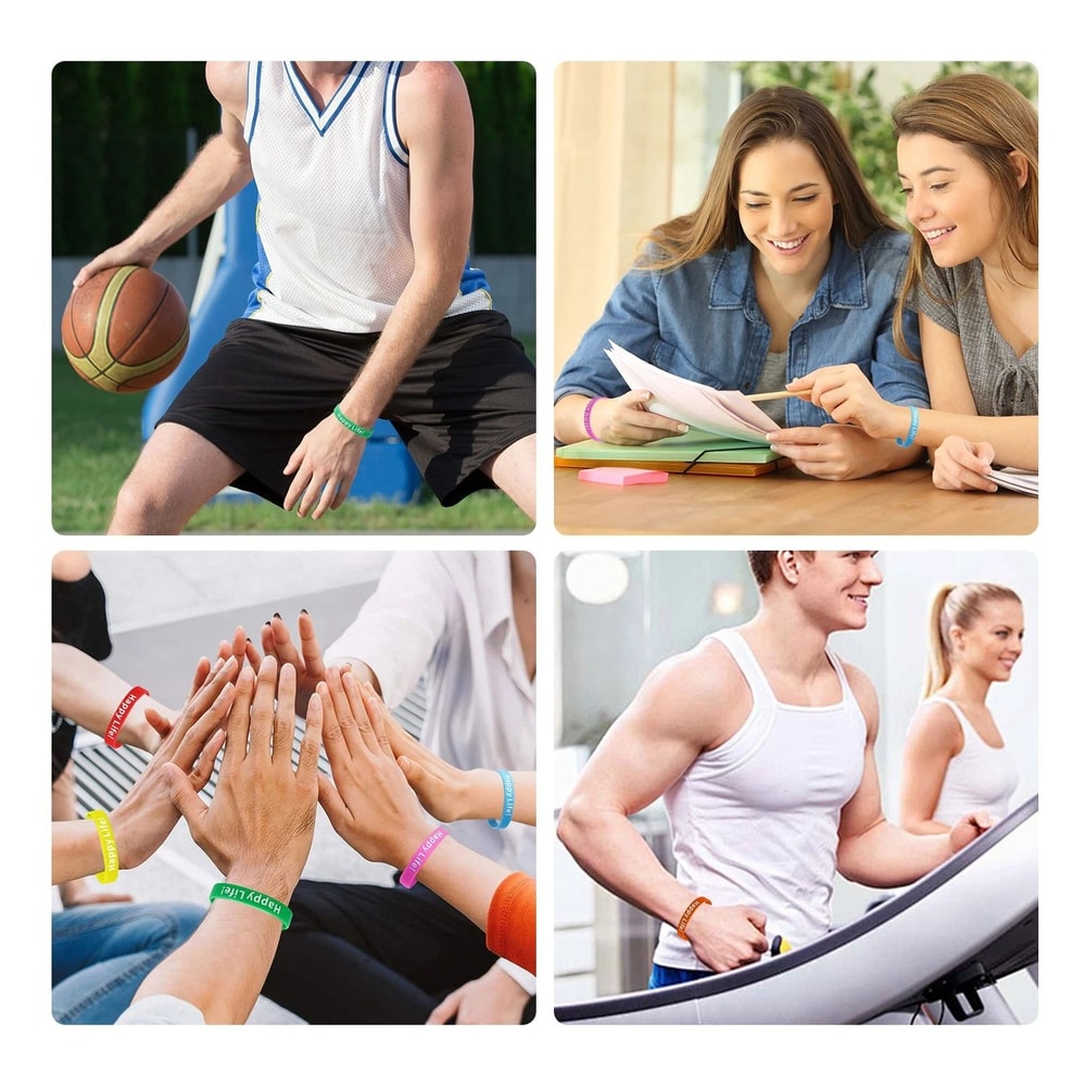 Multicolor Silicone Wristbands Inspirational Bracelets For Events Gifts 4