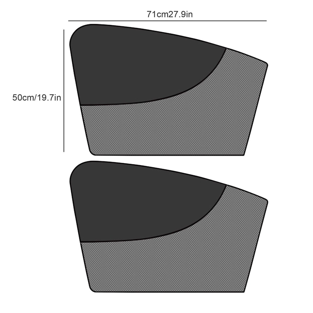 Magnetic Car Side Window Sun Shade Mesh Curtain For Front Windows UV Protection Black 5