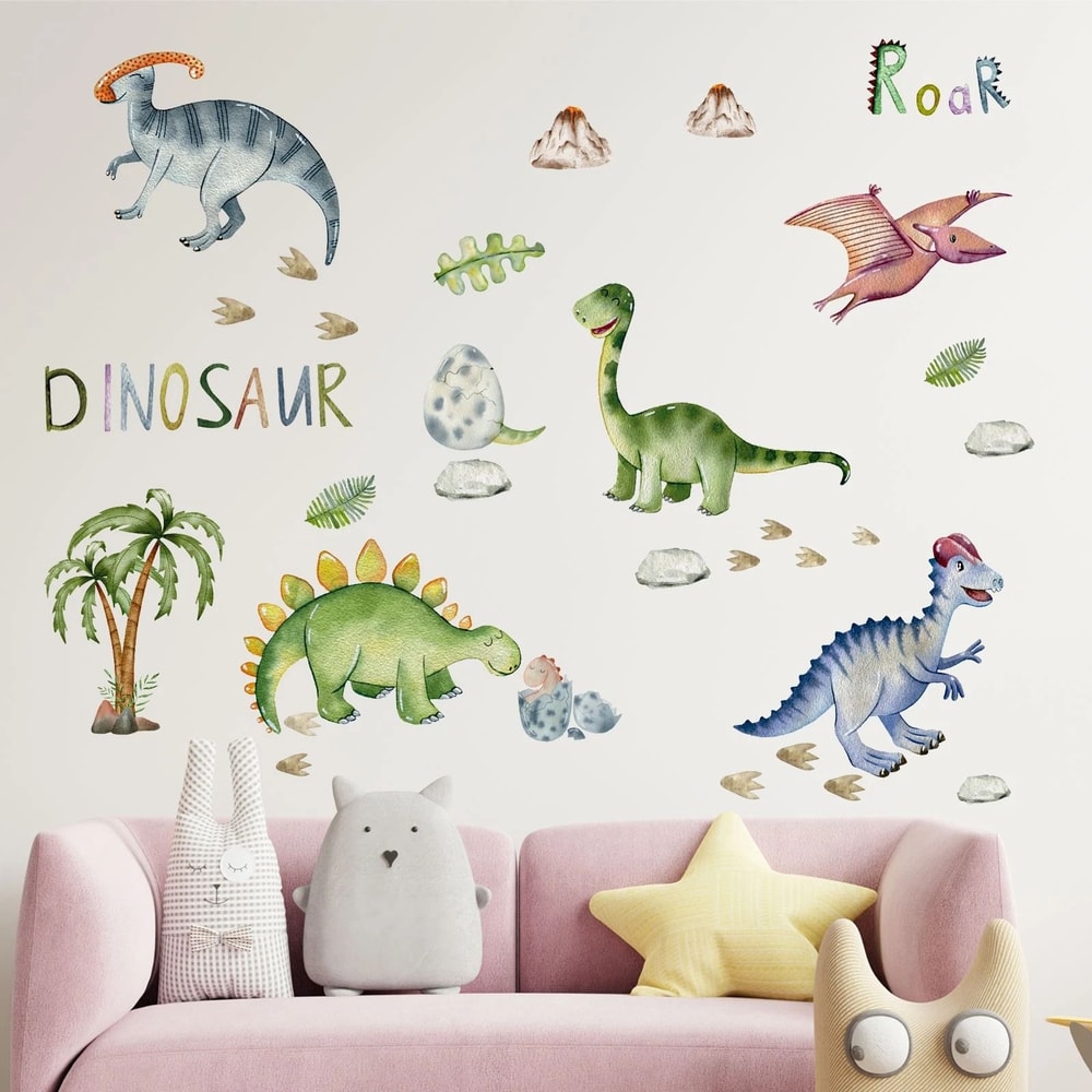 Dinosaur Wall Decals Removable PVC Stickers For Kids Bedroom Decor 2
