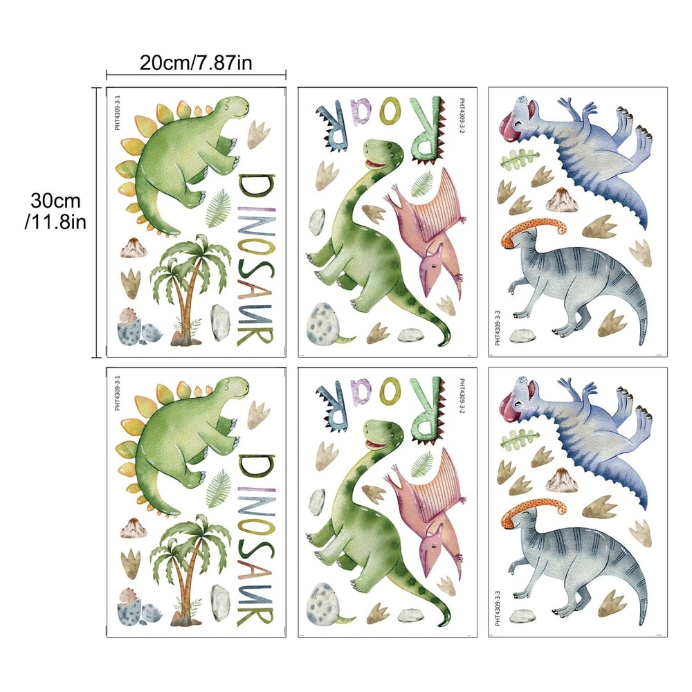 Dinosaur Wall Decals Removable PVC Stickers For Kids Bedroom Decor 4
