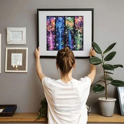 moon & castle diamond painting kit for beginners – diy craft ornament with full drill, wall art decoration