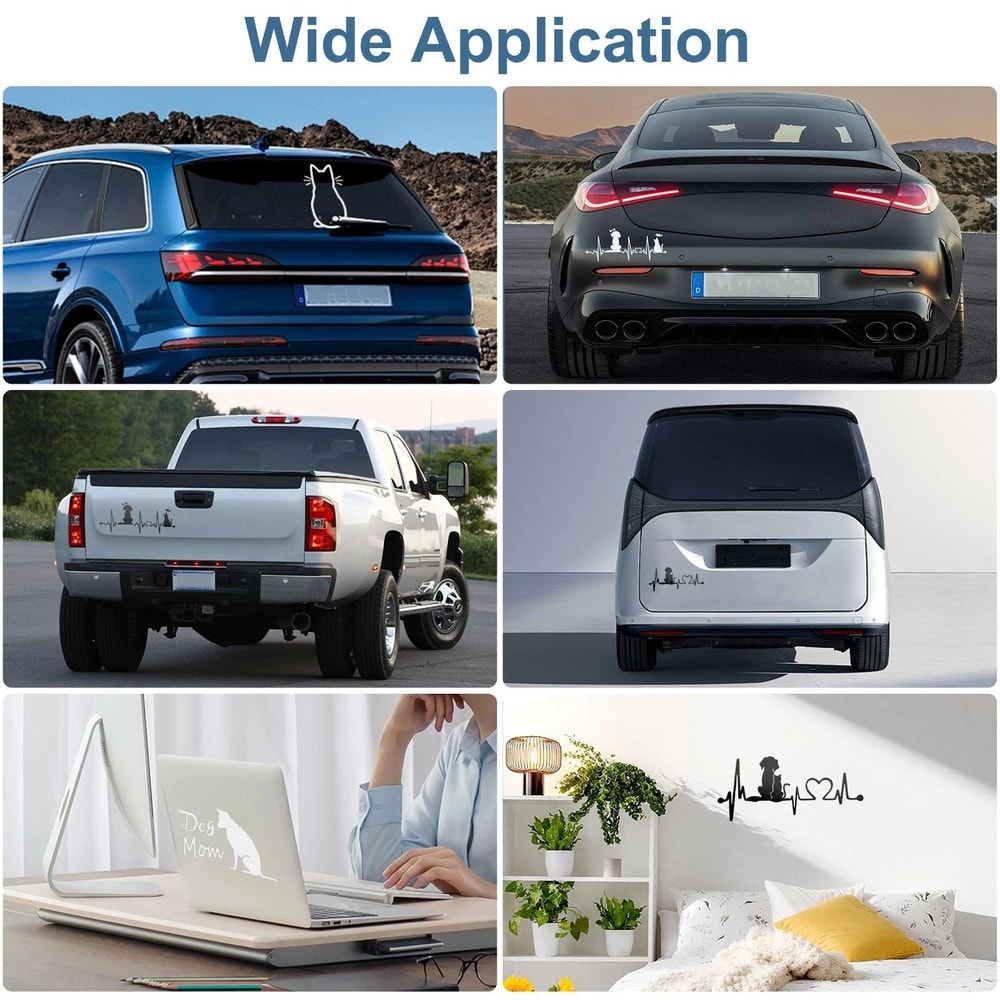 Cute Cat Dog Car Window Vinyl Stickers Animal Decals For Laptops Cars 1