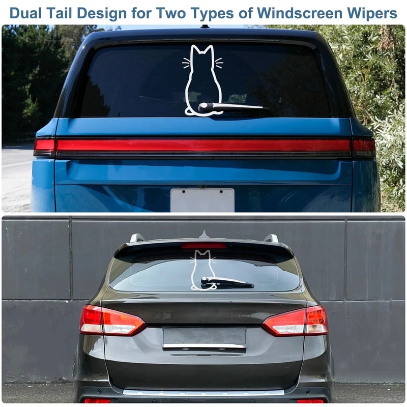 Cute Cat Dog Car Window Vinyl Stickers Animal Decals For Laptops Cars 4