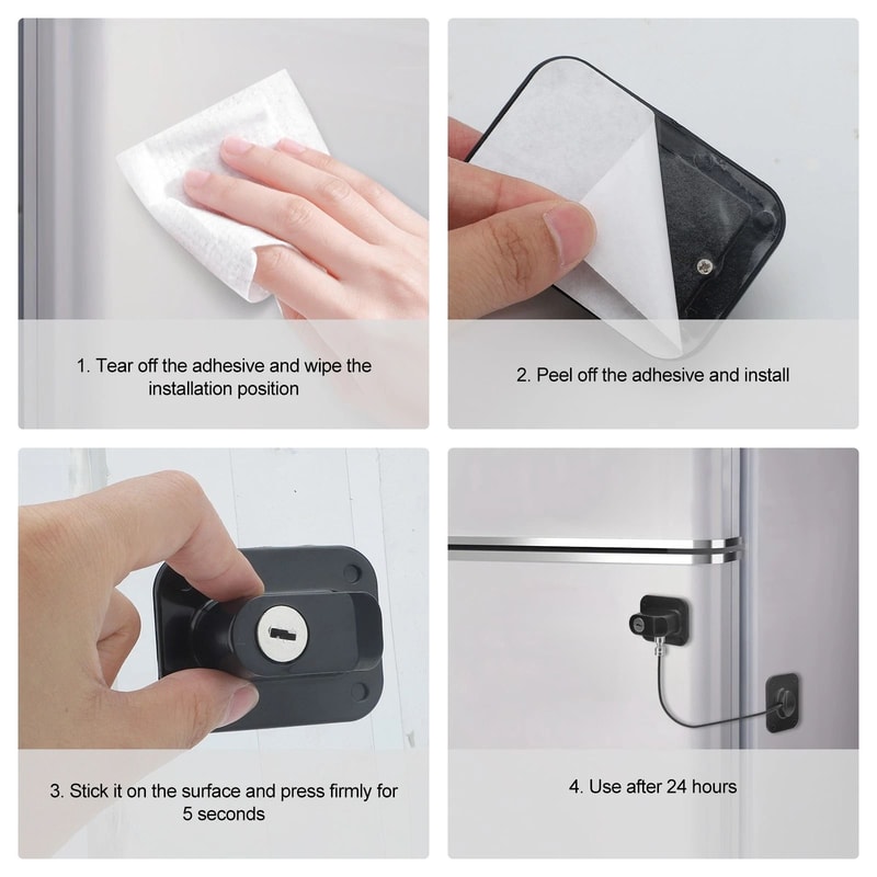 SelfAdhesive Window Safety Locks For Home Security 2