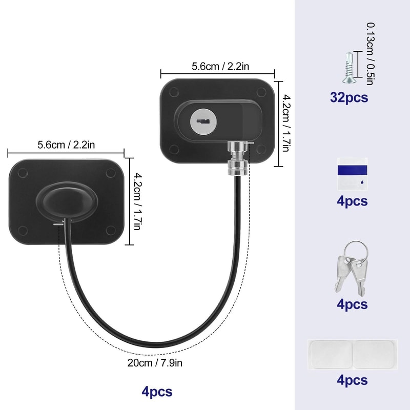 SelfAdhesive Window Safety Locks For Home Security 4