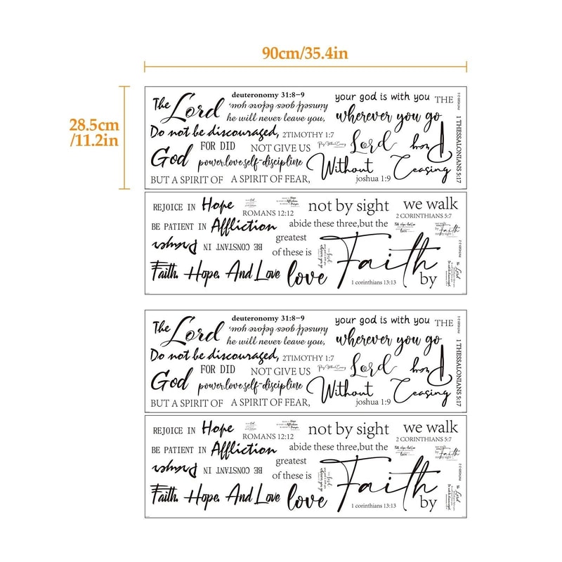 Inspirational Quote Wall Stickers Removable Peel And Stick Home Decor 5