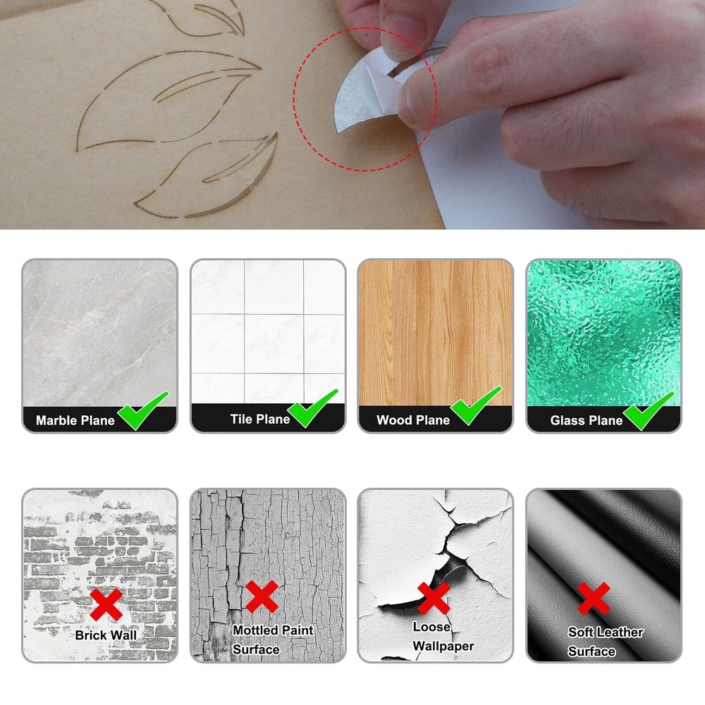 Family Tree Wall Decal Sticker With Acrylic Photo Frames Removable Customizable Gift 4