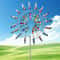 Magical Colorful WindPowered Kinetic Metal Windmill Sculpture For Garden Patio 0
