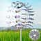 Magical Colorful WindPowered Kinetic Metal Windmill Sculpture For Garden Patio 5