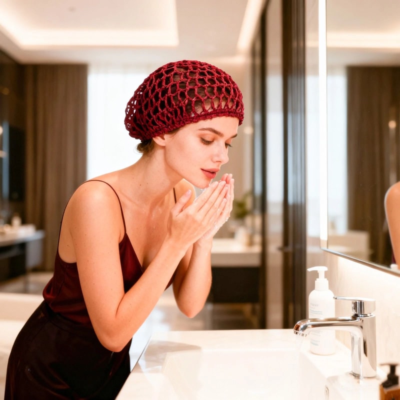 Elastic Crochet Hair Nets Breathable Mesh Cap Snood Spa Sleeping Cover Hat For Comfortable Hair Co 3